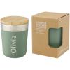 Lagan 330 ml copper vacuum insulated stainless steel tumbler with bamboo lid