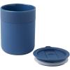Java 330 ml ceramic tumbler with silicone wrap and plastic lid