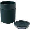 Java 330 ml ceramic tumbler with silicone wrap and plastic lid