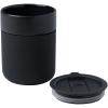 Java 330 ml ceramic tumbler with silicone wrap and plastic lid
