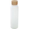 Lume 500 ml matte soda lime glass bottle with bamboo lid