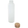 Lume 500 ml matte soda lime glass bottle with bamboo lid