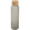 Lume 500 ml matte soda lime glass bottle with bamboo lid