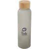 Lume 500 ml matte soda lime glass bottle with bamboo lid