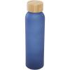Lume 500 ml matte soda lime glass bottle with bamboo lid