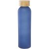 Lume 500 ml matte soda lime glass bottle with bamboo lid
