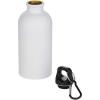 Oregon 400 ml matte RCS recycled single wall stainless steel water bottle with carabiner