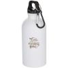 Oregon 400 ml matte RCS recycled single wall stainless steel water bottle with carabiner