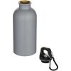 Oregon 400 ml matte RCS recycled single wall stainless steel water bottle with carabiner