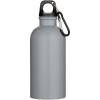 Oregon 400 ml matte RCS recycled single wall stainless steel water bottle with carabiner