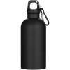 Oregon 400 ml matte RCS recycled single wall stainless steel water bottle with carabiner