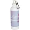 Oregon 750 ml solid colour RCS recycled plastic water bottle with carabiner