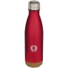 Cove 500 ml double wall vacuum insulated stainless steel water bottle with cork details