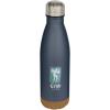 Cove 500 ml double wall vacuum insulated stainless steel water bottle with cork details