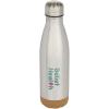 Cove 500 ml double wall vacuum insulated stainless steel water bottle with cork details