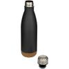 Cove 500 ml double wall vacuum insulated stainless steel water bottle with cork details