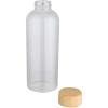 Mirage 650 ml single-walled borosilicate glass bottle with bamboo lid