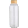Mirage 650 ml single-walled borosilicate glass bottle with bamboo lid
