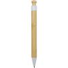 Rattan bamboo and recycled plastic ballpoint pen (black ink)