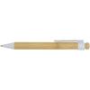Rattan bamboo and recycled plastic ballpoint pen (black ink)