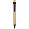 Rattan bamboo and recycled plastic ballpoint pen (black ink)