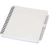 Niove recycled plastic soft cover notebook and ballpoint pen set (blue ink)