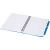 Niove recycled plastic soft cover notebook and ballpoint pen set (blue ink)