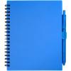 Niove recycled plastic soft cover notebook and ballpoint pen set (blue ink)