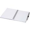 Niove recycled plastic soft cover notebook and ballpoint pen set (blue ink)