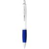 Nash ballpoint pen with white barrel and coloured grip (black ink)