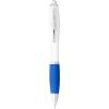 Nash ballpoint pen with white barrel and coloured grip (black ink)