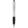 Nash RCS recycled plastic stylus ballpoint pen with coloured barrel and black grip (black ink)