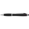 Nash RCS recycled plastic stylus ballpoint pen with coloured barrel and black grip (black ink)