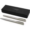 Didimis recycled stainless steel ballpoint and rollerball pen set (black ink)