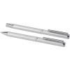 Lucetto recycled aluminium ballpoint and rollerball pen gift set (black ink)