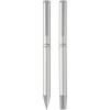Lucetto recycled aluminium ballpoint and rollerball pen gift set (black ink)