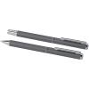 Lucetto recycled aluminium ballpoint and rollerball pen gift set (black ink)