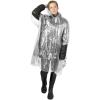 Mayan recycled plastic disposable rain poncho with storage pouch