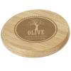 Scoll wooden coaster with bottle opener