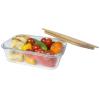 Roby 1000 ml glass lunch box with bamboo lid