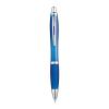 Transparent ball pen with rubber grip