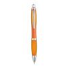 Transparent ball pen with rubber grip