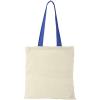 Nevada 100 g/m² cotton tote bag coloured handles 7L