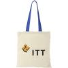 Nevada 100 g/m² cotton tote bag coloured handles 7L