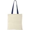 Nevada 100 g/m² cotton tote bag coloured handles 7L