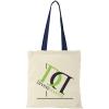 Nevada 100 g/m² cotton tote bag coloured handles 7L