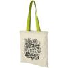 Nevada 100 g/m² cotton tote bag coloured handles 7L