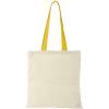 Nevada 100 g/m² cotton tote bag coloured handles 7L