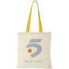 Nevada 100 g/m² cotton tote bag coloured handles 7L