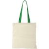 Nevada 100 g/m² cotton tote bag coloured handles 7L